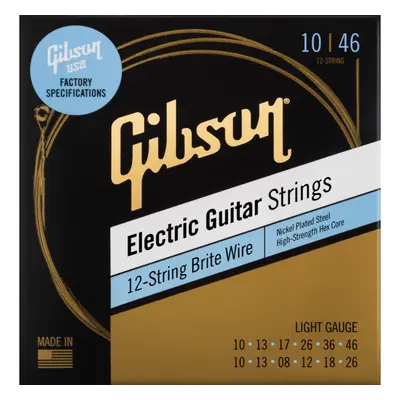 Gibson Brite Wire Electric Guitar Strings 12-String Light