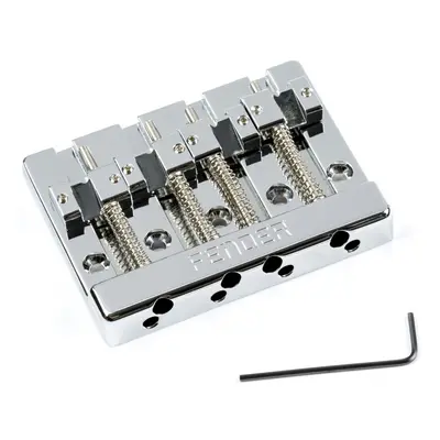 Fender HiMass 4-String Bass Bridge Assembly With Zinc Saddles, Chrome