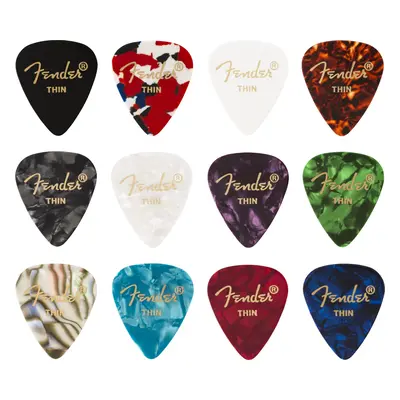 Fender 351 Celluloid Picks Medley Thin