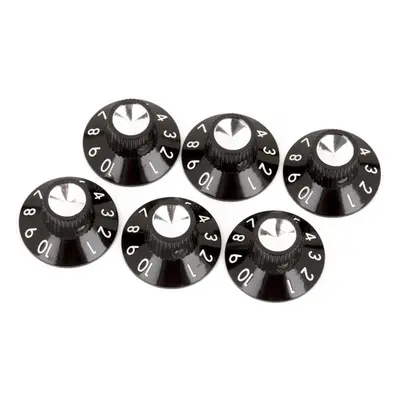 Fender Pure Vintage Black/Silver Skirted Amplifier Knobs