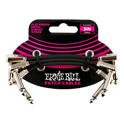 Ernie Ball 3" Flat Ribbon Patch Cable 3-Pack