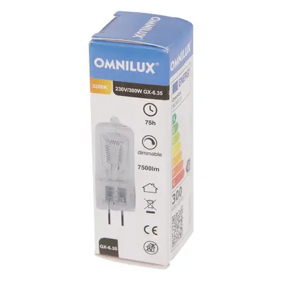 Omnilux 230V/300W GX-6,35 75h 3200K