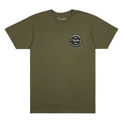 Fender Stratocaster 70th Badge Tee Olive M