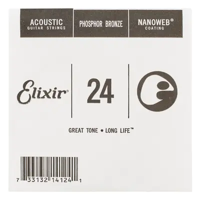 Elixir Nanoweb Phosphor Bronze Single .024"