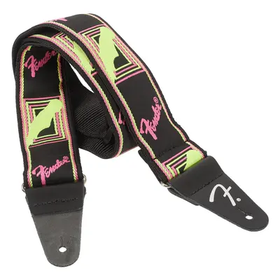 Fender Neon Monogram Strap Yellow/Pink