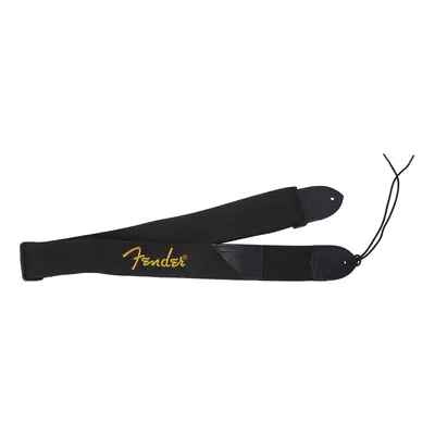 Fender 2" Black Poly Strap with Yellow Logo