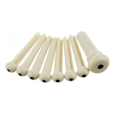 Fender Bridge Pin Set Ivory with Black Dot