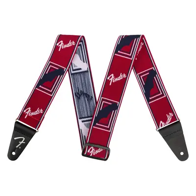 Fender Weighless Monogramm Strap Red/White/Blue