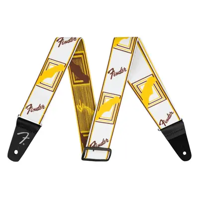 Fender Weighless Monogramm Strap White/Brown/Yellow