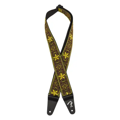 Fender Pasadena Woven Strap, Yellow Wallflower, 2"