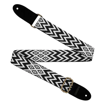 Cascha CUS-JW1 Ukulele Strap Jacquard Ethnic Black & White