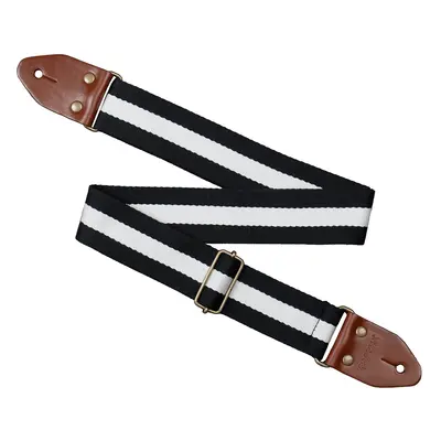 Cascha CGS-CD4 Guitar Strap Cotton Black & White