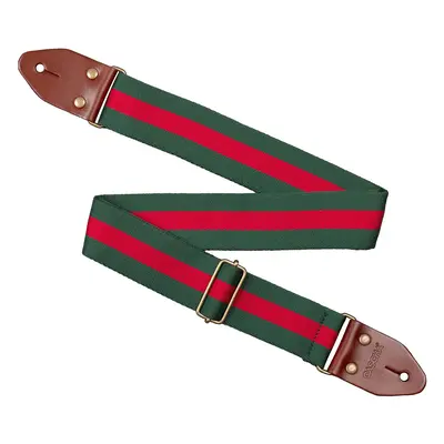 Cascha CGS-CD5 Guitar Strap Cotton Green & Red