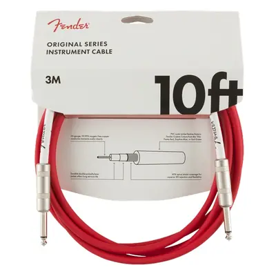 Fender Original Series 10' Instrument Cable Fiesta Red