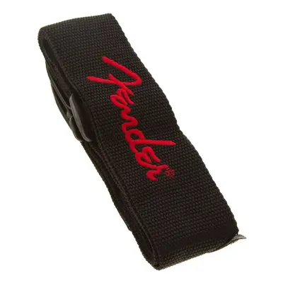 Fender 2" Black Poly Strap with Red Logo