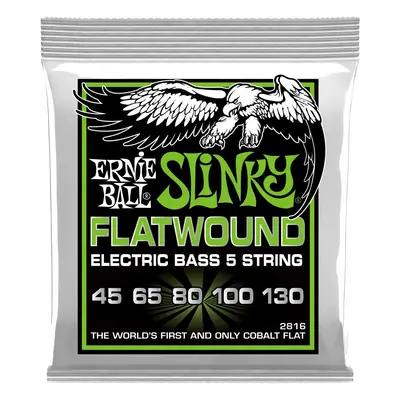 Ernie Ball 2816 Regular Slinky Cobalt Flatwound 5-String Electric Bass