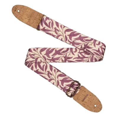 Cascha CGS-VC4 Guitar Strap Vegan Cork Mauve Leaves