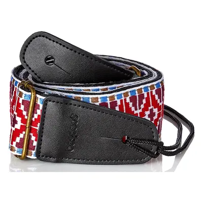 Bespeco Jacquard Strap Red Pattern Metal Buckle