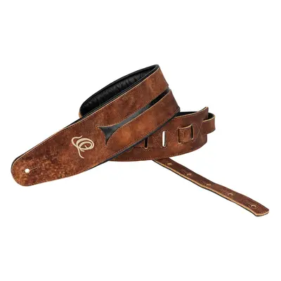 Ortega OSBS-1 Bass Leather Strap - Chestnut Tree