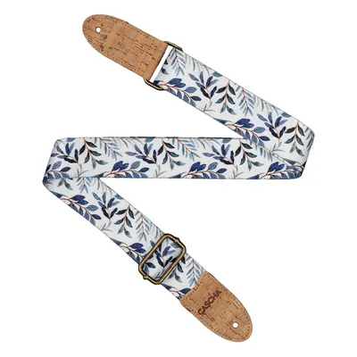 Cascha CUS-VC3 Ukulele Strap Vegan Cork Blue Twigs