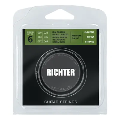 Richter Electric Guitar Strings Ion Coated, Medium 10-46