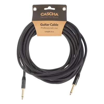 Cascha Professional Line Guitar Cable, Straight, Black, 9 m