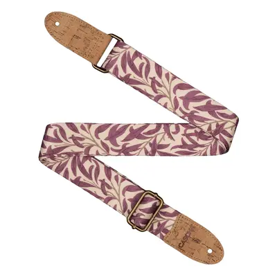 Cascha CUS-VC4 Ukulele Strap Vegan Cork Mauve Leaves