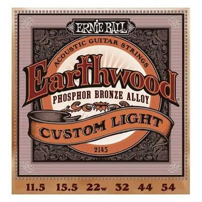 Ernie Ball 2145 Earthwood Phosphor Bronze Strings Custom Light