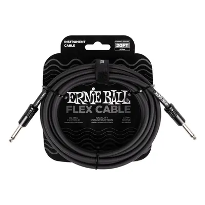 Ernie Ball Flex Instrument Cable Straight/Straight 20ft - Black