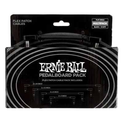 Ernie Ball Flex Patch Cables Pedalboard Multi-Pack Black