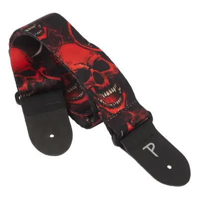 Perri's Leathers 7669 Polyester Red Skulls