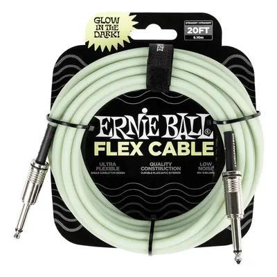 Ernie Ball Flex Instrument Cable Straight/Straight 20ft - Glow in Dark