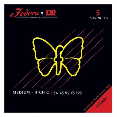 DR Strings Fodera Stainless Steel 5 Medium XS (High C) 34105