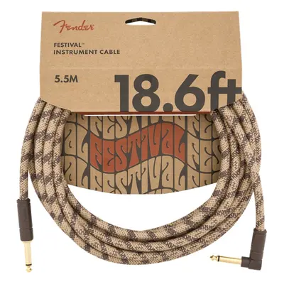 Fender Festival Instrument Cable 18.6' Pure Hemp Brown Stripe