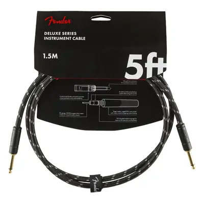 Fender Deluxe Series 5' Instrument Cable Black Tweed