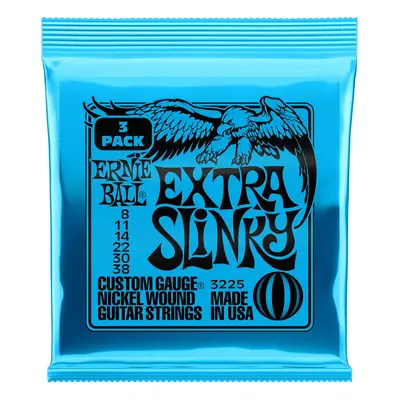 Ernie Ball 3225 Nickel Wound Strings Extra Slinky 3 Pack