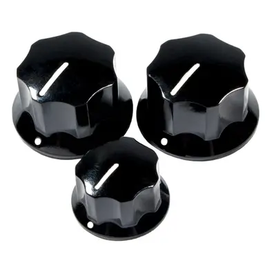 Fender Pure Vintage '60s Jazz Bass Knobs, (3), Black