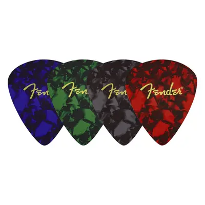 Fender Pick Shape Logo Coasters, 4-Pack, Multi-Color