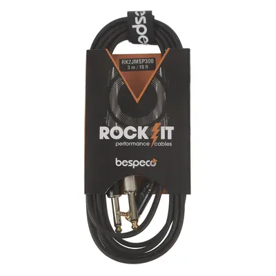 Bespeco ROCKIT Interlink Cable Jack 3,5 TRS M 90° - 2x Jack TS 3 m