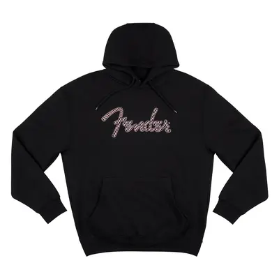 Fender Spaghetti Logo Wavy Checker Hoodie Pink XL