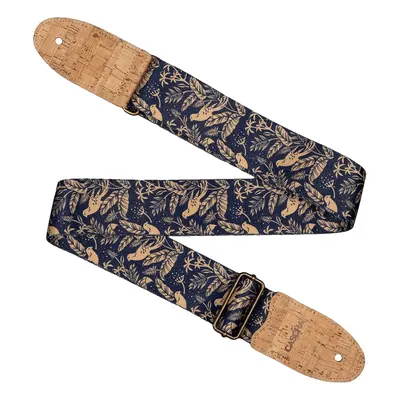 Cascha CGS-VC2 Guitar Strap Vegan Cork Midnight Birds