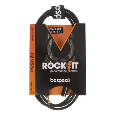 Bespeco ROCKIT Stereo Cable Jack 3,5 TRS M - Jack 3,5 TRS F 1,5 m