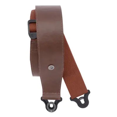 D'Addario Comfort Leather Auto Lock Guitar Strap Brown