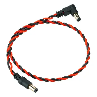 Ibanez Twisted DC Cable Black & Neon Red, Length: 16" Straight & Angle