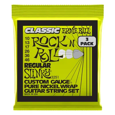 Ernie Ball 3251 Pure Nickel Regular Slinky 3-Pack