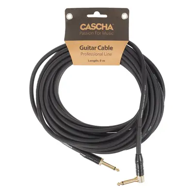 Cascha Professional Line Guitar Cable, Angled, Black, 9 m (rozbalené)