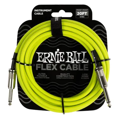 Ernie Ball Flex Instrument Cable 20' Green