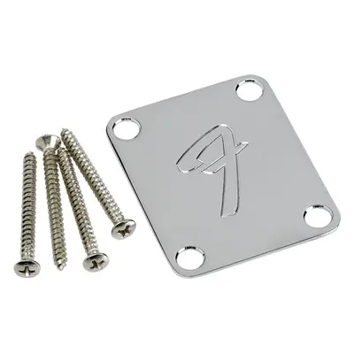 Fender 4-Bolt Vintage-Style Neck Plate "F" Logo, Chrome