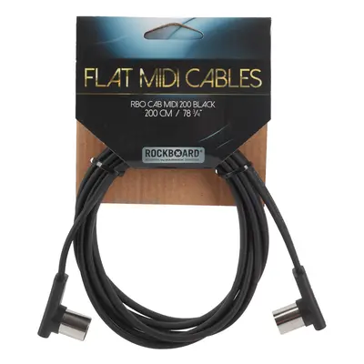 Rockboard Flat MIDI Cable Black 200 cm