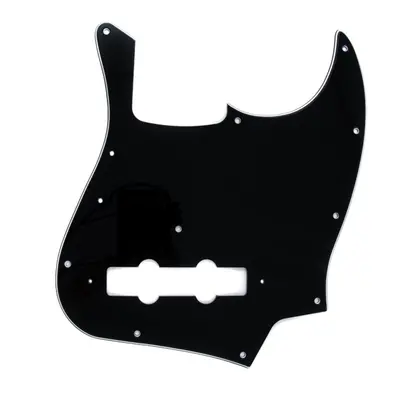 Fender Pure Vintage Pickguard, Jazz Bass '70s, 10-Hole Mount, Black, 3